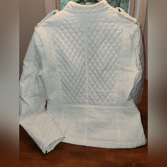 Barbour International Folco Extractor Quilted Jacket White 14 Bikercore - Picture 6 of 13